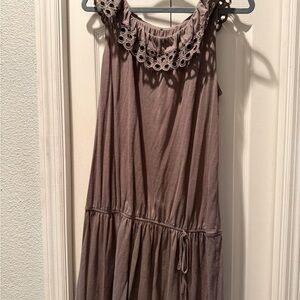 Sleeveless Dress with Eyelet Detail